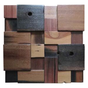 Dřevěná lodní mozaika - obkladová dlaždice 30 x 30 cm_model SHW 3196