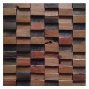 Dřevěná lodní mozaika - obkladová dlaždice 30 x 30 cm_model SHW 3198