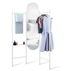 Designové stojací zrcadlo se stojanem Umbra Vala | bílé