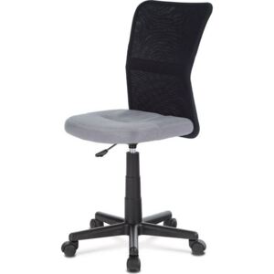 Kancelářská židle, šedá mesh, plastový kříž, síťovina černá KA-2325 GREY Art
