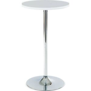 Barový stůl bílo-stříbrný plast, pr. 60 cm AUB-6050 WT Art