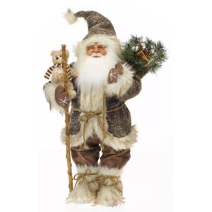 Santa Claus svítící s medvídkem 62cm 1ks - IntArt