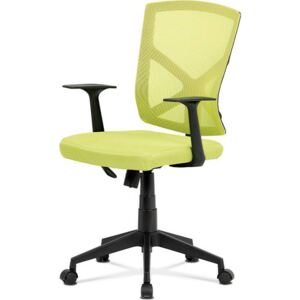 Kancelářská židle, zelená MESH+síťovina, plastový kříž, houpací mechanismus KA-H102 GRN Art