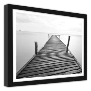 CARO Obraz v rámu - A Bridge Over The Water 40x30 cm Černá