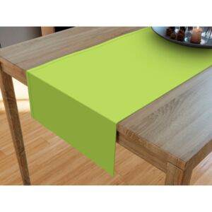 Goldea bavlněný běhoun na stůl - pistáciově zelený 35x120 cm