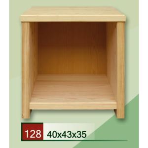 Dřevěný noční stolek CLASSIC 128 z masivu borovice