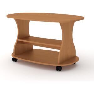 Levný oválný konferenční stolek Kapriz na kolečkách