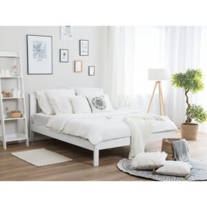 Dřevěná bílá postel 160 x200 cm TANNAY