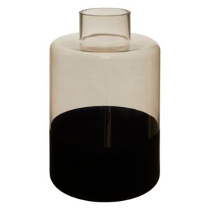 Skleněná váza s černými detaily Premier Houseware Cova, výška 32 cm