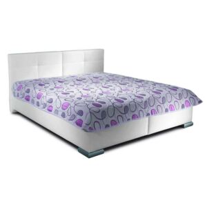 Zvýšená čalouněná postel DINA, s úložným prostorem