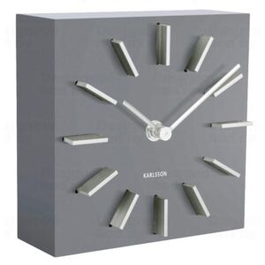 Designové stolní i nástěnné hodiny 5781GY Karlsson 15cm