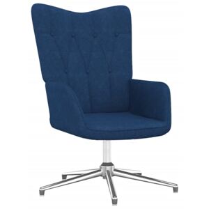 Relaxační židle modrá textil