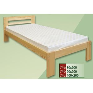 Dřevěná postel CLASSIC 74 z masivu borovice