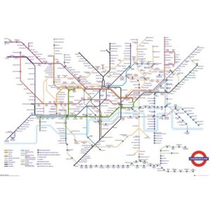 Plakát, Obraz - Transport For London - Underground Map, (91.5 x 61 cm)