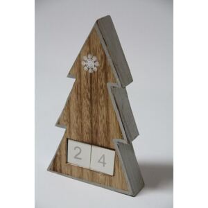 Advetní kalendář stromek dřevo + stříbro