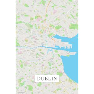 Mapa Dublin color