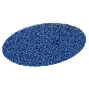 FLOMAT Modrá protiskluzová sprchová oválná rohož Spaghetti - 70 x 39,5 x 1,2 cm