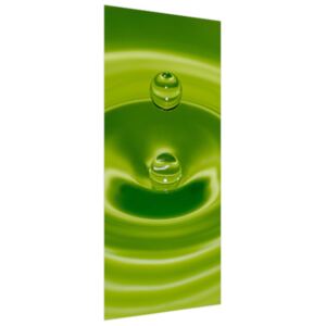 Samolepící fólie na dveře Kapka zelené vody 95x205cm ND4852A_1GV