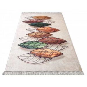 Kusový koberec Barevné listy krémový, Velikosti 80x150cm