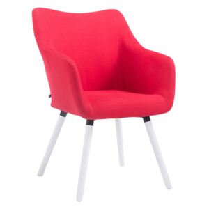 Židle Mack látka, nohy bílé Barva Červená