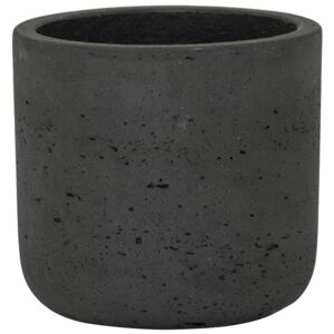 Pottery Pots Venkovní květináč kulatý Charlie XXS, Black Washed (barva tmavě šedá), kolekce Rough, materiál Fiberclay, průměr 10,6 cm x v 9,9 cm, objem cca 0 l
