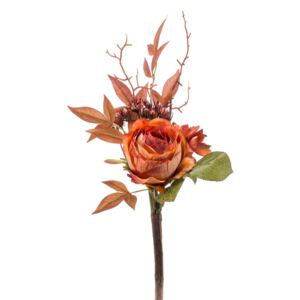 Umělá květina Růže hydrangea kompozice, 28cm