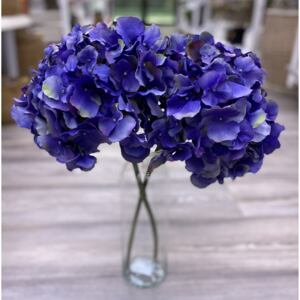 Umělá Květina Sia Home Fashion Hortenzie modrá tmavá 50 cm