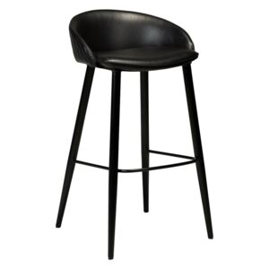 Černá barová koženková židle DAN-FORM Denmark Dual