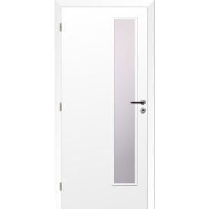 Dveře Solodoor KLASIK jednokřídlé, částečně prosklenné, levé, fólie bílá, šíře 600 mm
