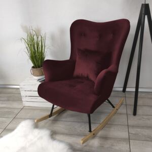 Houpací křeslo ve skandinávském stylu Akcjusz, Barva: Magic Velvet 2202