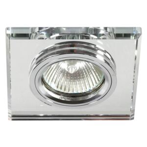 Stropní podhledové moderní osvětlení FALLO, 1xMR16, 50W, 9x9cm, hranaté, čiré