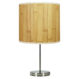 Stolní lampa imitující dřevo VALLADOLID, 1xE27, 60W, borovice