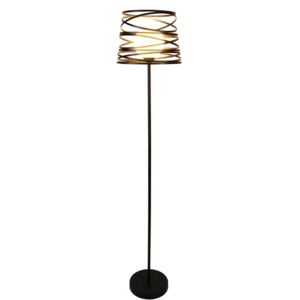 Moderní stojací lampa TORRE DEL GRECO, 1xE27, 40W, černá