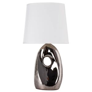 Designová stolní lampa CESENA, 1xE27, 60W, stříbrná