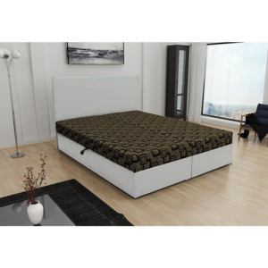 Manželská postel THOMAS včetně matrace, 140x200, Dolaro 511 bílý/Siena 561
