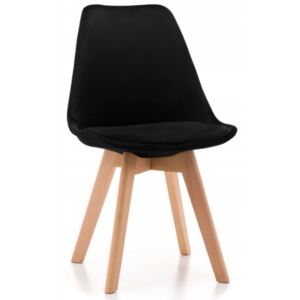 Bestent Sametová židle skandinávský styl BLACK Glamor