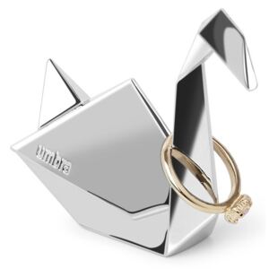 Šperkovnice ve tvaru labutě Umbra Origami Animal | lesklá stříbrná