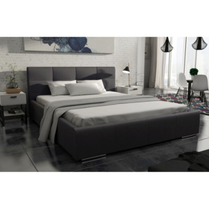 Luxusní čalouněná postel v černé barvě 140x200 KN536