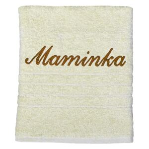 DekorTextil Dárkový ručník Maminka - smetanový - 50 x 95 cm