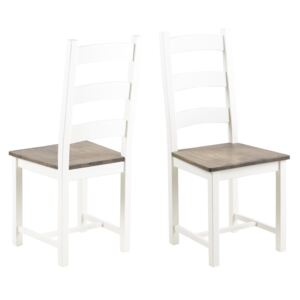 Designová židle Alexio bílá / hnědá