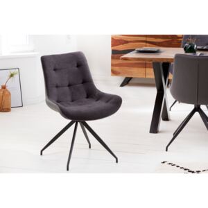 Designová židle Amiyah tmavě šedá-černá