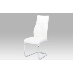 Autronic HC-955 WT - Jedálenská stolička, biela koženka / chróm