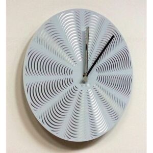 Nástěnné hodiny Optical disk 40 cm aluminium - Karlsson