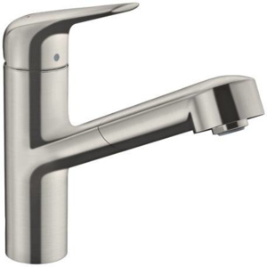 Hansgrohe M42 - Dřezová baterie M427-H150 s výsuvnou sprškou, vzhled nerezu 71814800