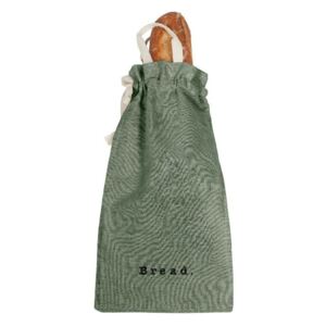 Látkový vak na chléb Linen Couture Bag Green Moss, výška 42 cm