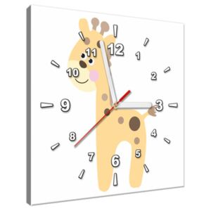 Tištěný obraz s hodinami Žirafa ZP4150A_1AI