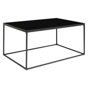 Černý konferenční stolek s kovovým rámem House Nordic Vita, 90 x 60 cm