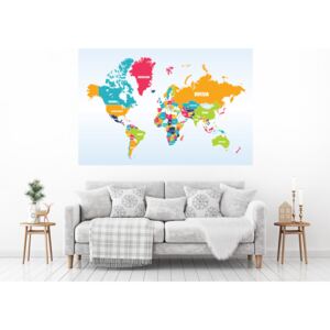 Mapa světa názvy zemí 48 x 32 cm
