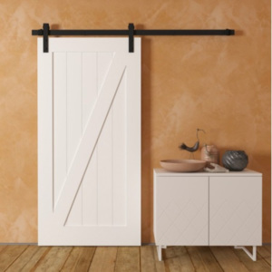 Barn door posuvné smrkové dveře velké Z v rámu 70cm, 210cm, hladký, surové dřevo bez barvy a laku