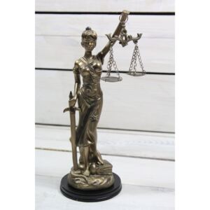 Socha spravedlnosti JUSTICE (v. 23 cm) vzor 935 - staré zlato